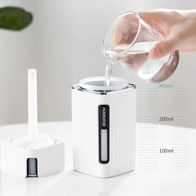 300Ml Air Humidifier Cool Mist Aroma Diffuser with Color LED Light for